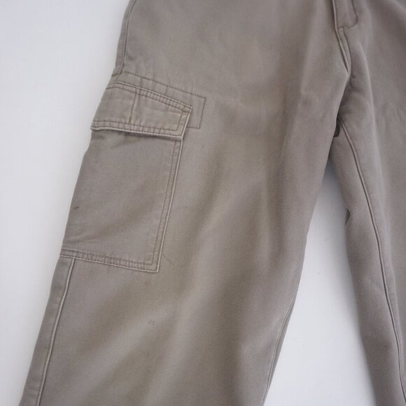 Gravel Gear Tan Fleece Lined Winter Warm Heavyweight Cotton Cargo Pants 32X30 - Picture 8 of 16
